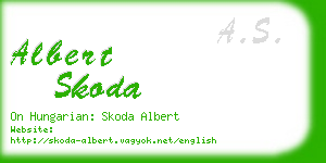 albert skoda business card